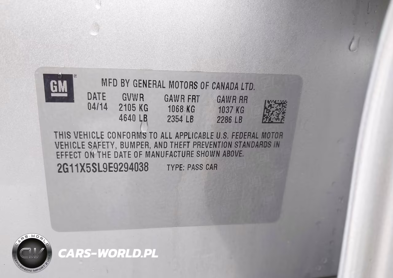 2014 Chevrolet Impala 1Fl VIN:2G11X5SL9E9294038 - 9