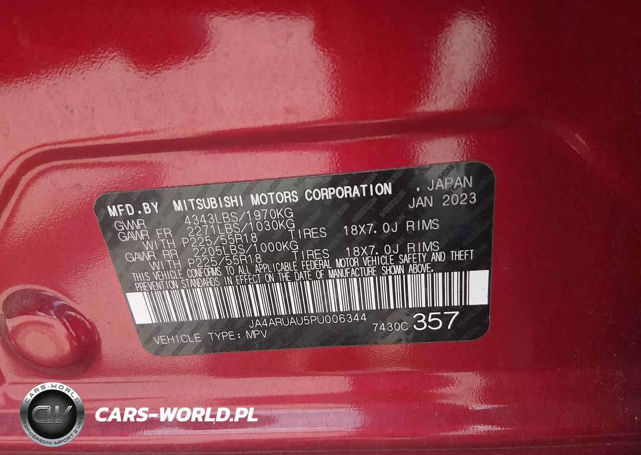 2023 Mitsubishi Outlander Sport 2.0 Es Awc-2.0 Le Awc-2.0 Ralliart Awc-2.0 S Awc-2.0 Se Awc VIN:JA4ARUAU5PU006344 - 9