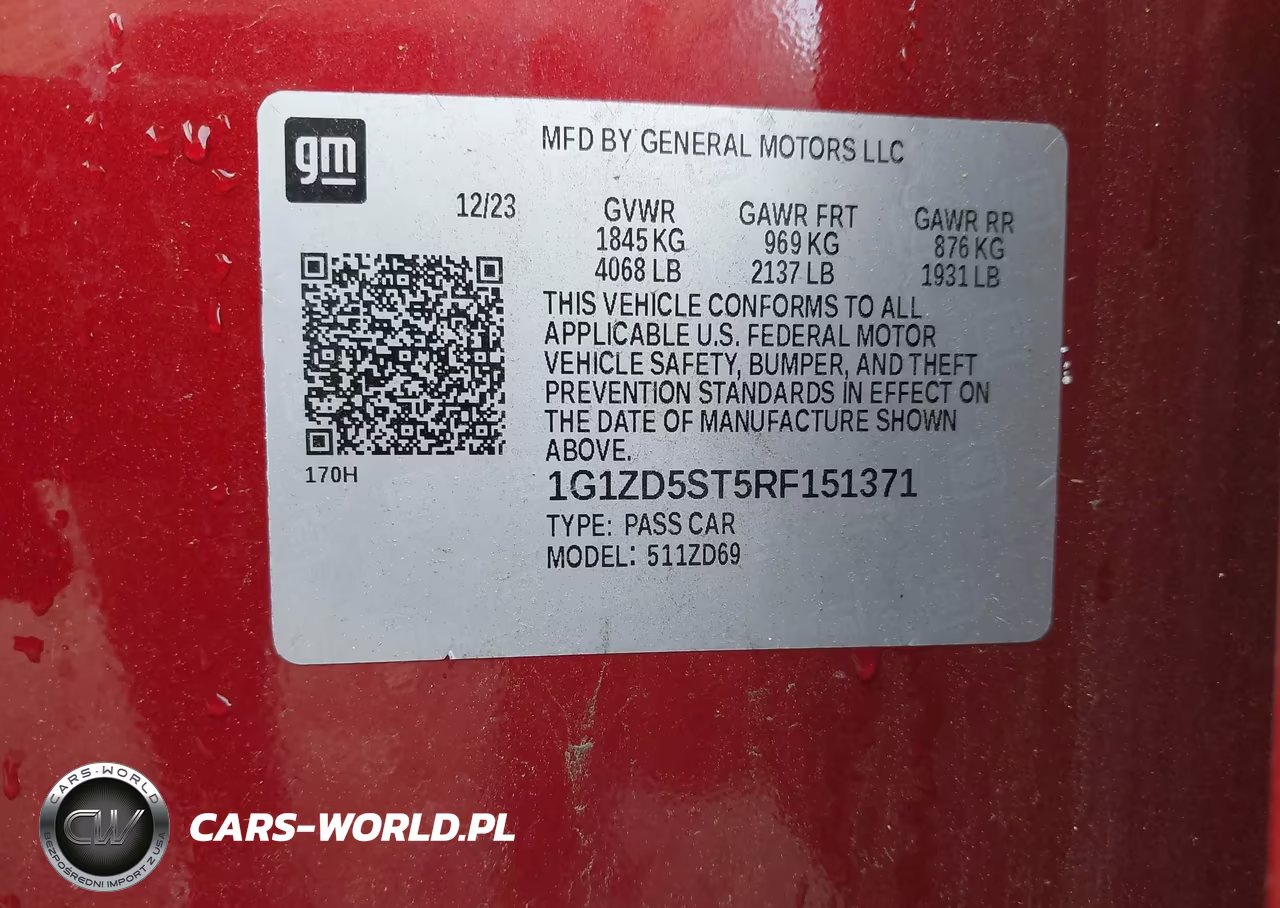 2024 Chevrolet Malibu Fwd 1Lt VIN:1G1ZD5ST5RF151371 - 9