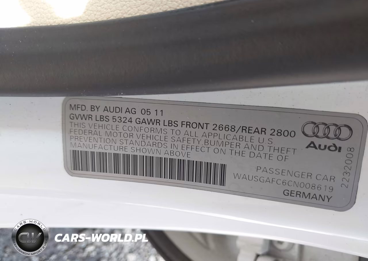 2012 Audi A7 3.0 Prestige VIN:WAUSGAFC6CN008619 - 9