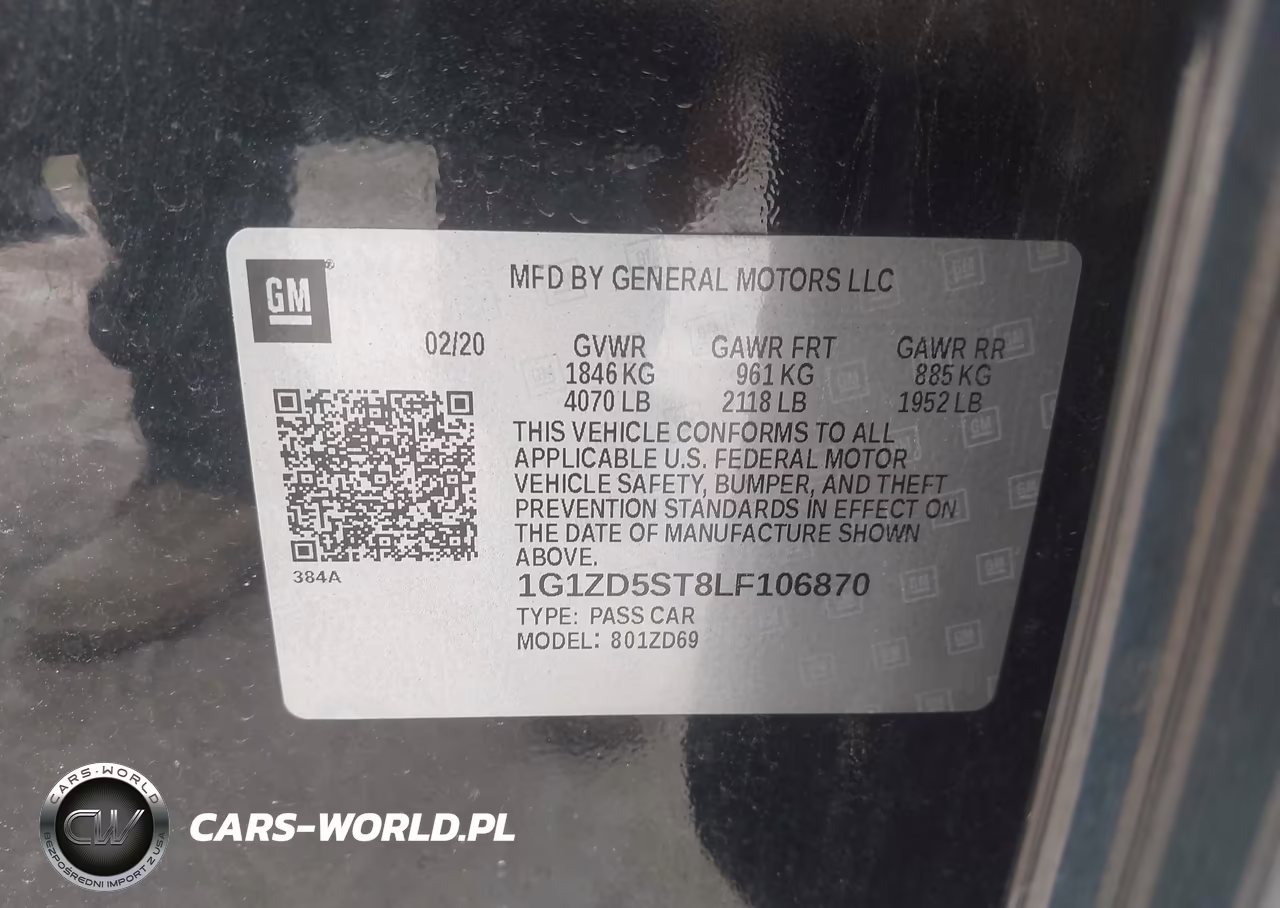 2020 Chevrolet Malibu Fwd Lt VIN:1G1ZD5ST8LF106870 - 9
