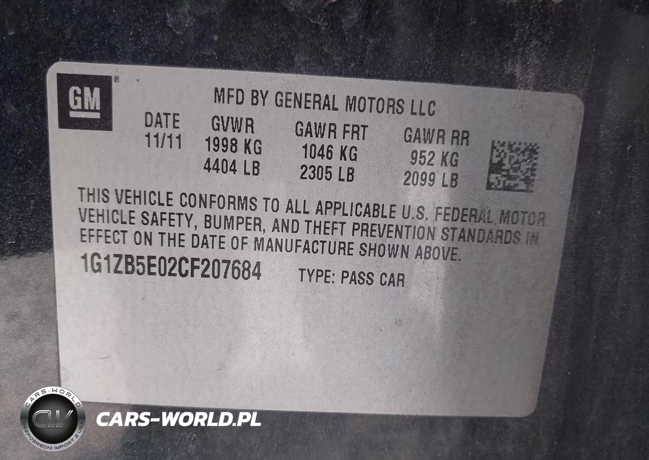 2012 Chevrolet Malibu Ls VIN:1G1ZB5E02CF207684 - 9