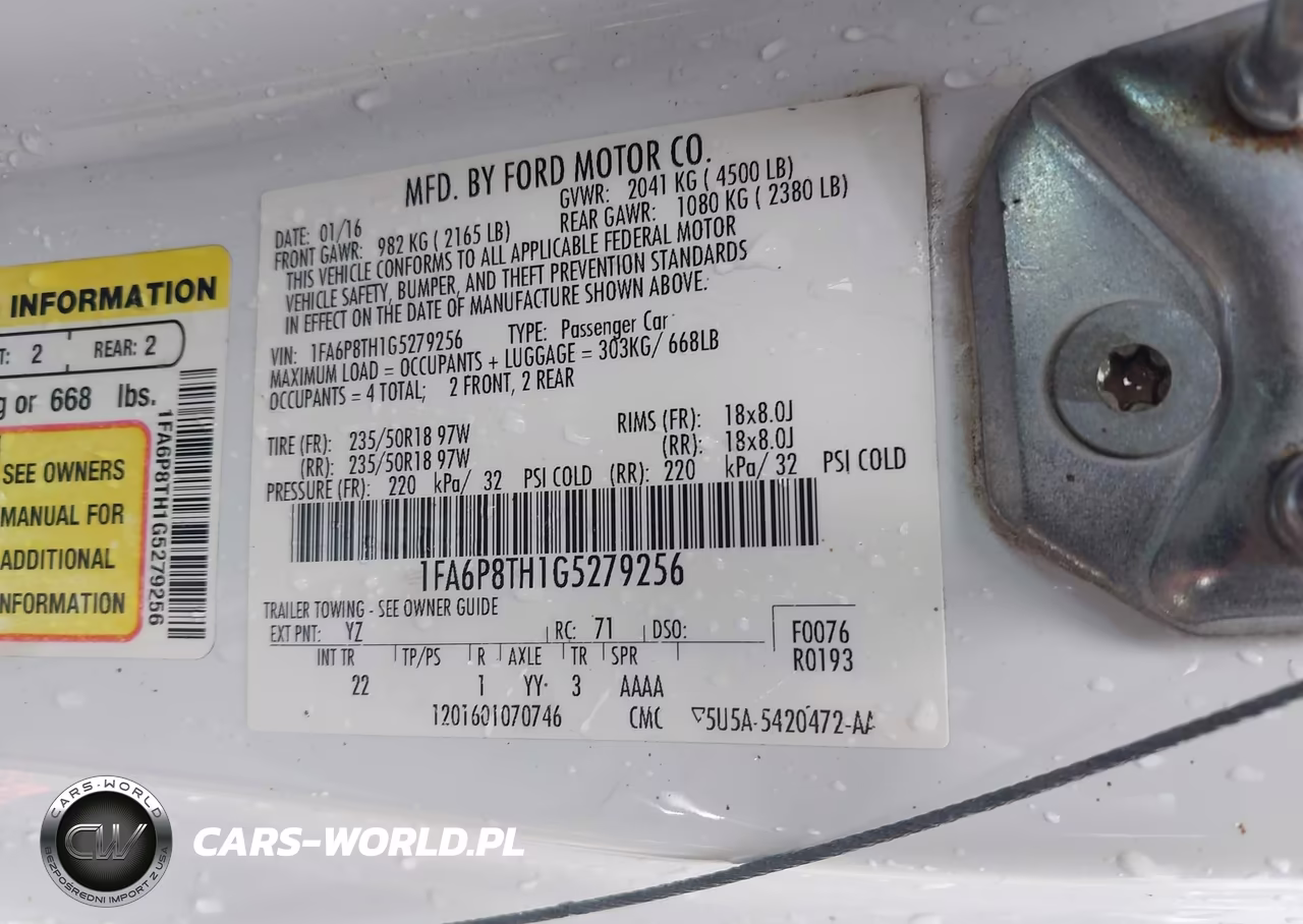 2016 Ford Mustang Ecoboost VIN:1FA6P8TH1G5279256 - 9