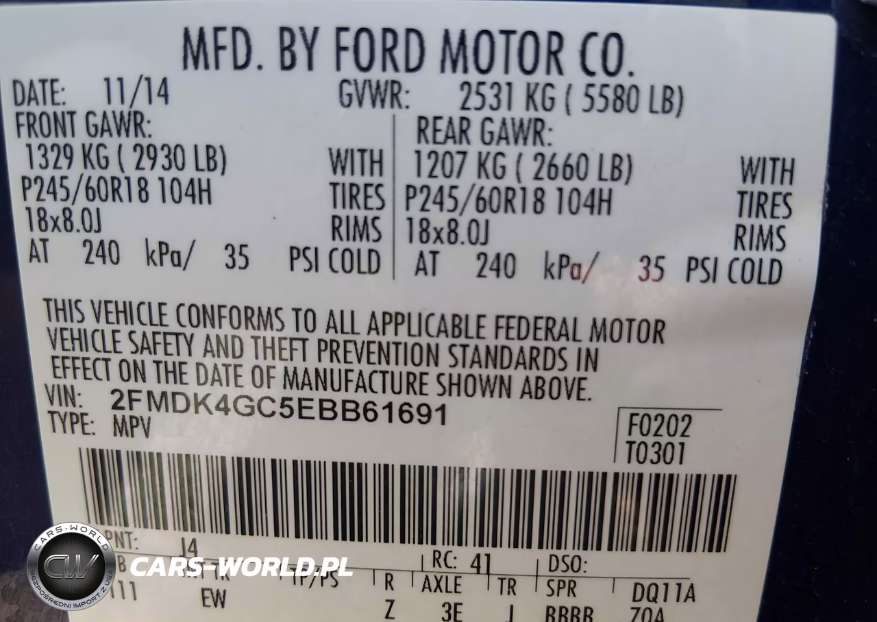 2014 Ford Edge Se VIN:2FMDK4GC5EBB61691 - 9