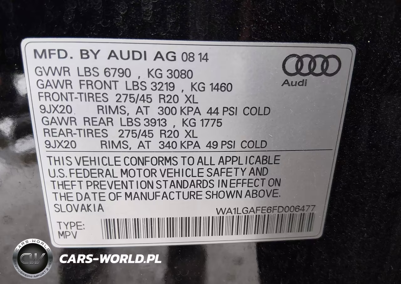 2015 Audi Q7 3.0T Premium VIN:WA1LGAFE6FD006477 - 9