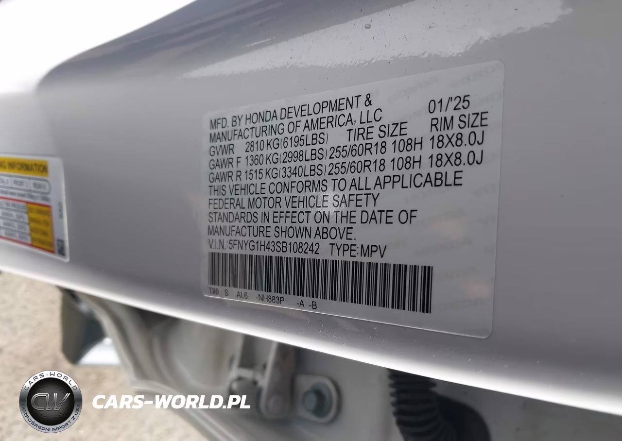 2025 Honda Pilot Ex-L VIN:5FNYG1H43SB108242 - 9