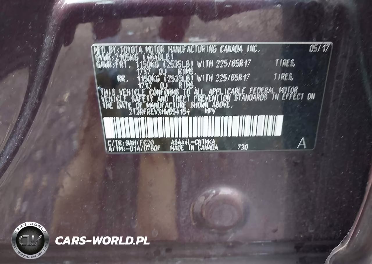 2017 Toyota Rav4 Xle VIN:2T3RFREVXHW654154 - 9