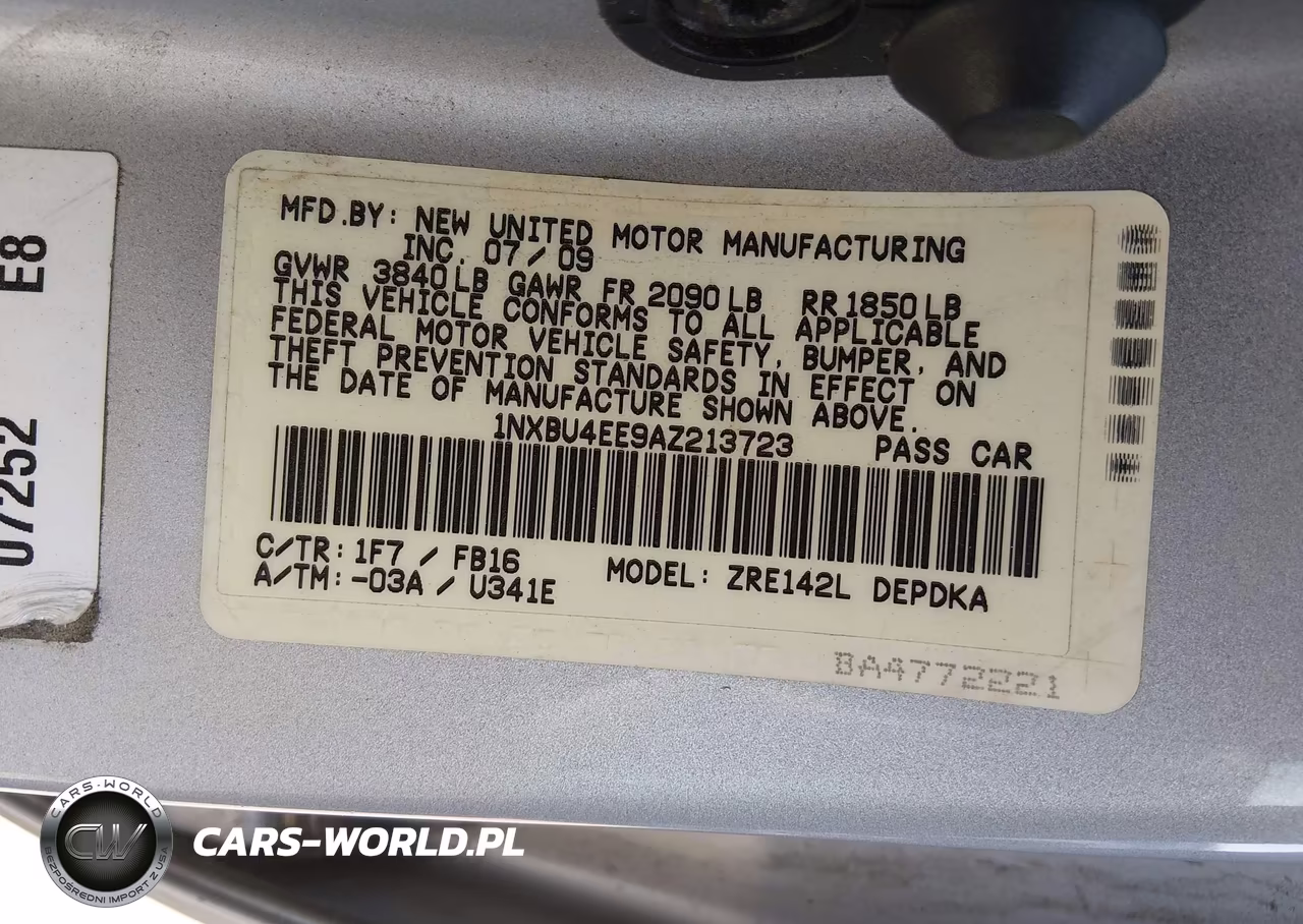 2010 Toyota Corolla VIN:1NXBU4EE9AZ213723 - 9