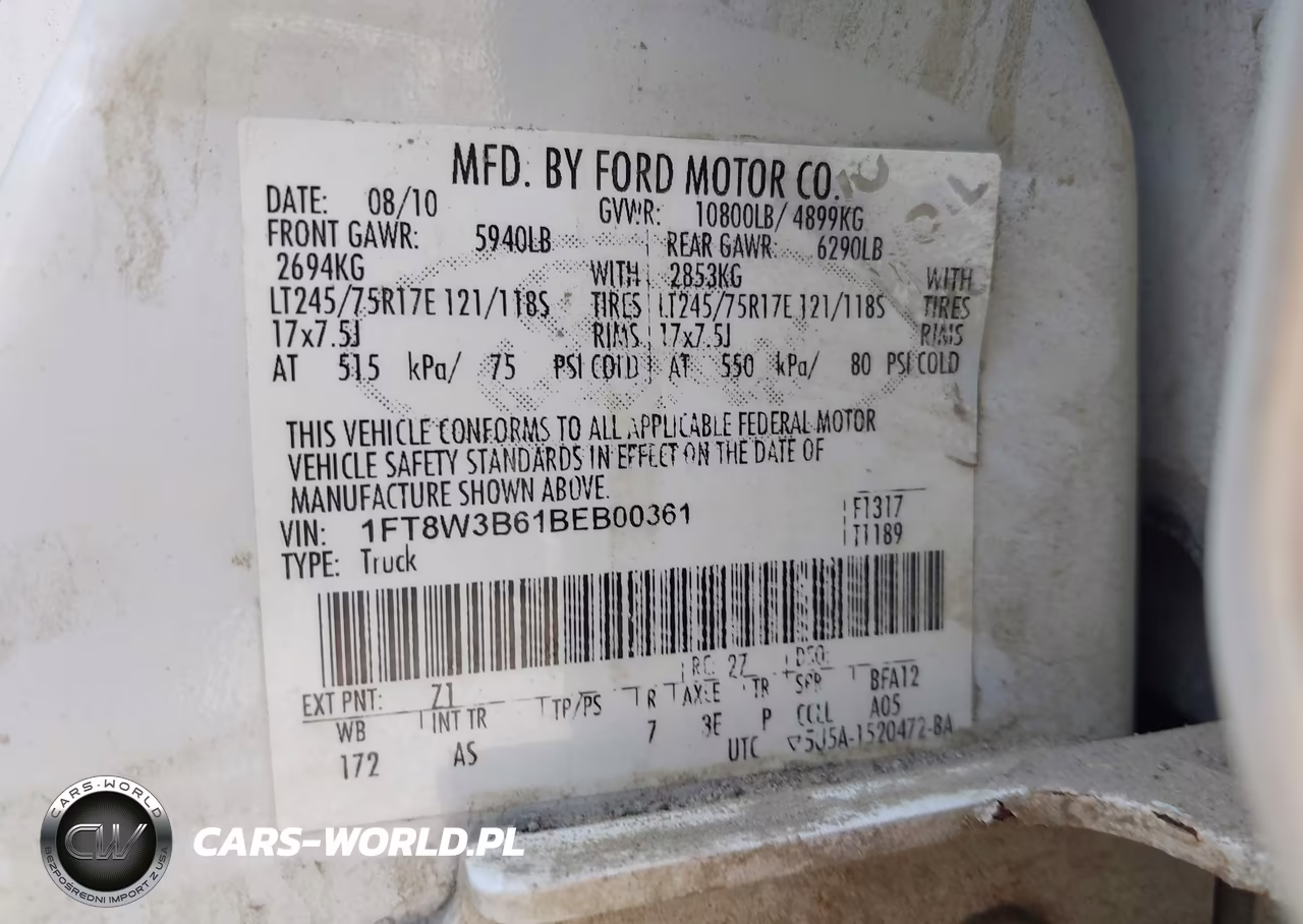2011 Ford Super Duty F-350 Srw King Ranch-Lariat-Xl-Xlt VIN:1FT8W3B61BEB00361 - 8