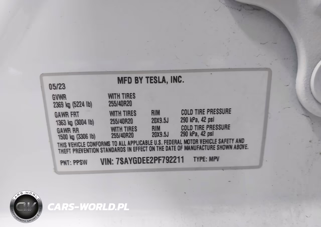 2023 Tesla Model Y VIN:7SAYGDEE2PF792211 - 9