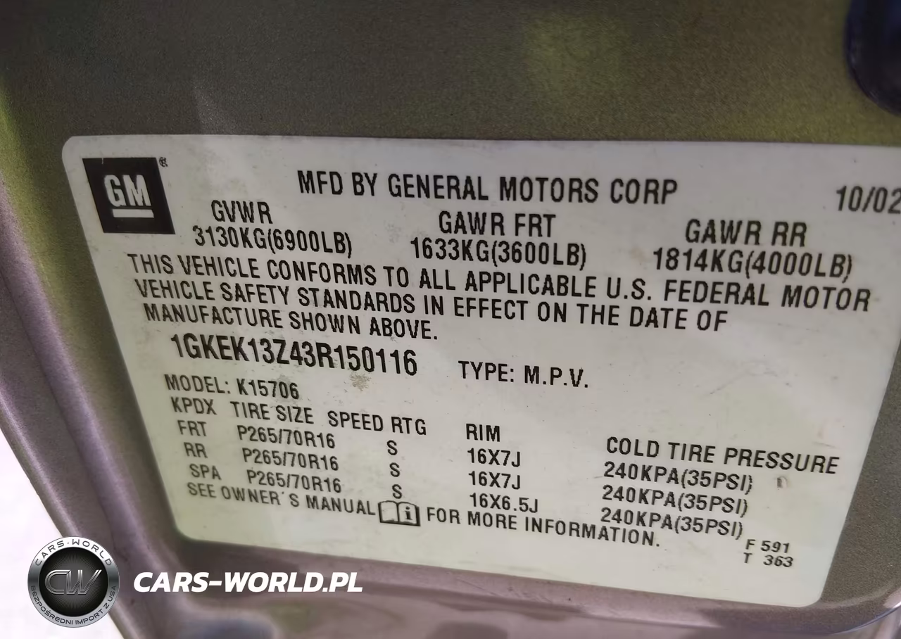 2003 GMC Yukon Slt VIN:1GKEK13Z43R150116 - 9