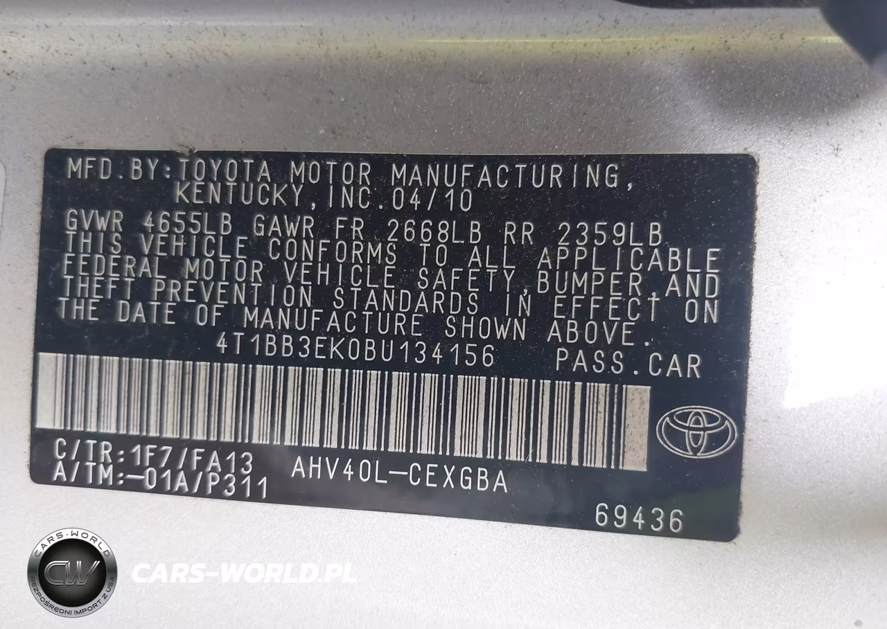 2011 Toyota Camry Hybrid VIN:4T1BB3EK0BU134156 - 9