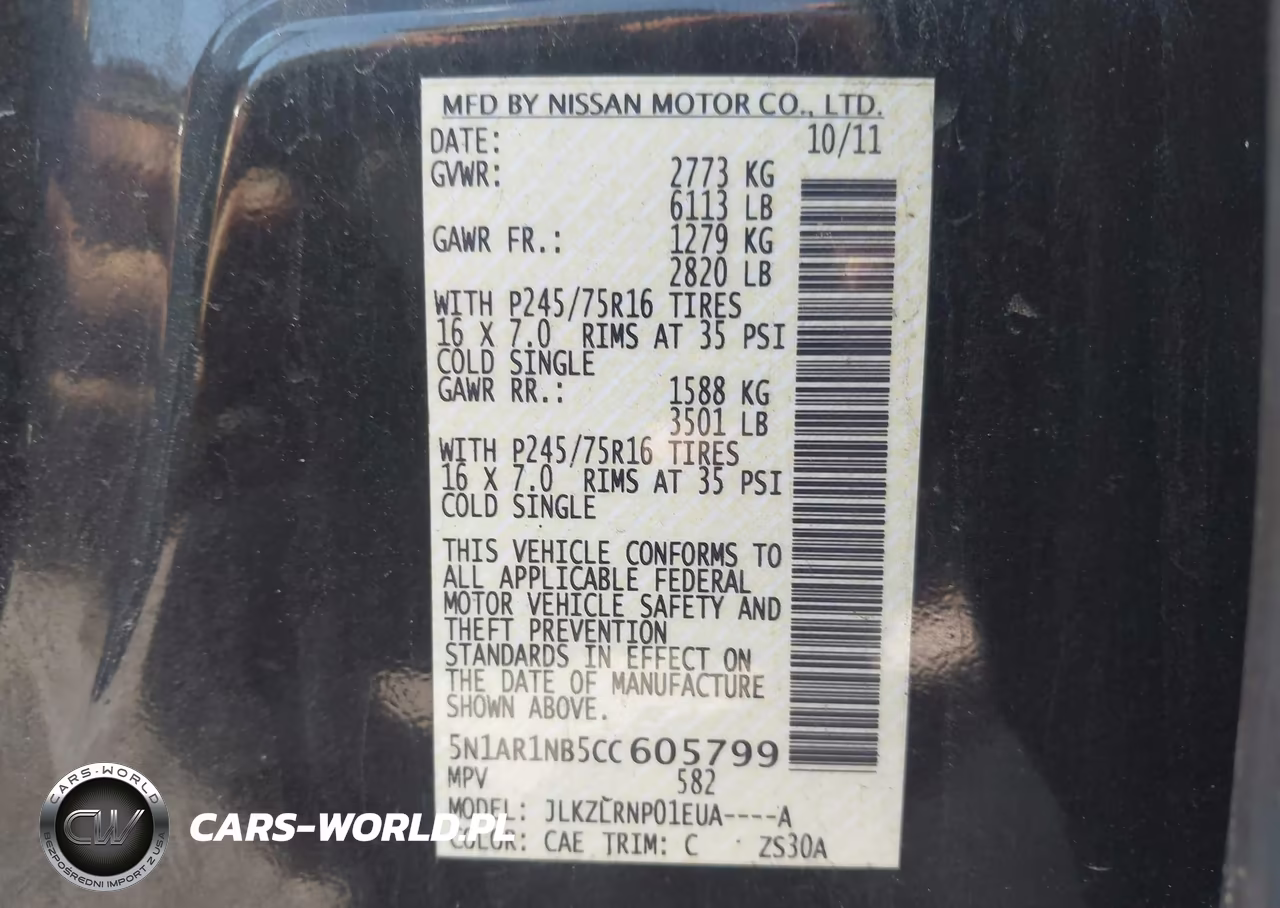 2012 Nissan Pathfinder S VIN:5N1AR1NB5CC605799 - 9