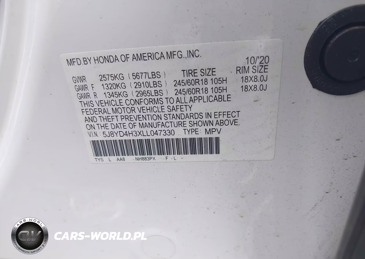 2020 Acura Mdx Standard VIN:5J8YD4H3XLL047330 - 9
