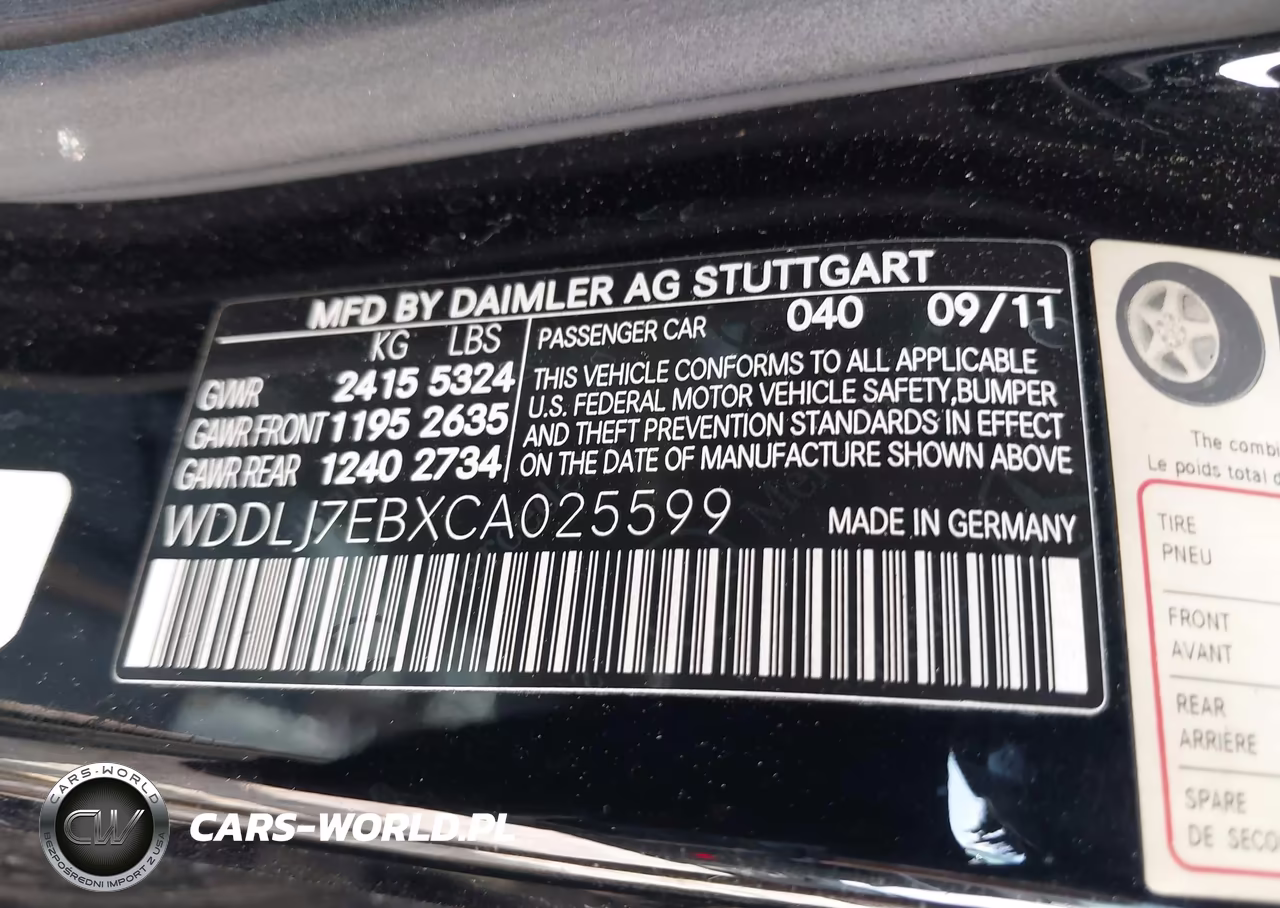 2012 Mercedes-Benz Cls 63 Amg VIN:WDDLJ7EBXCA025599 - 9