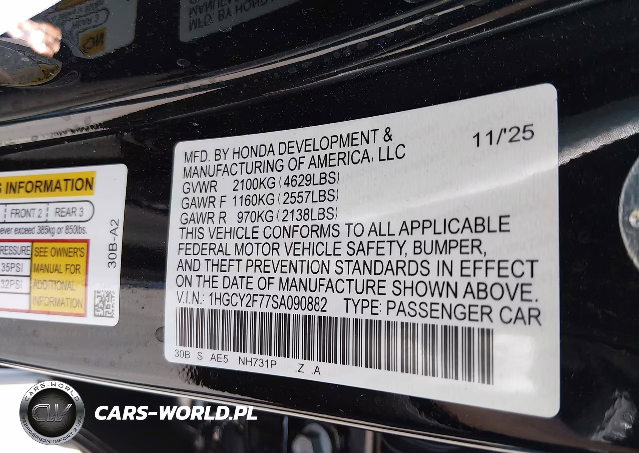 2025 Honda Accord Hybrid Sport-L VIN:1HGCY2F77SA090882 - 9