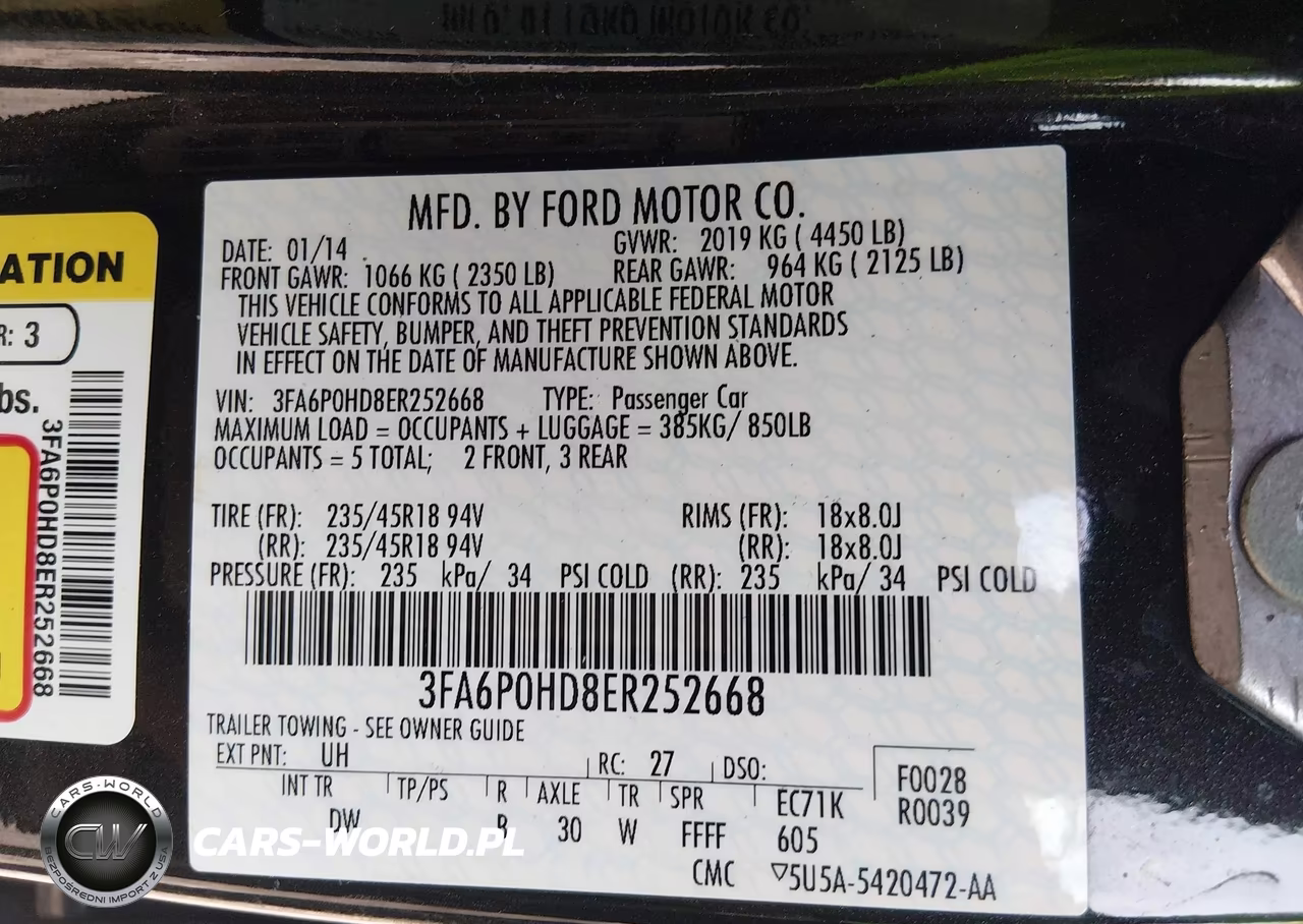 2014 Ford Fusion Se VIN:3FA6P0HD8ER252668 - 9