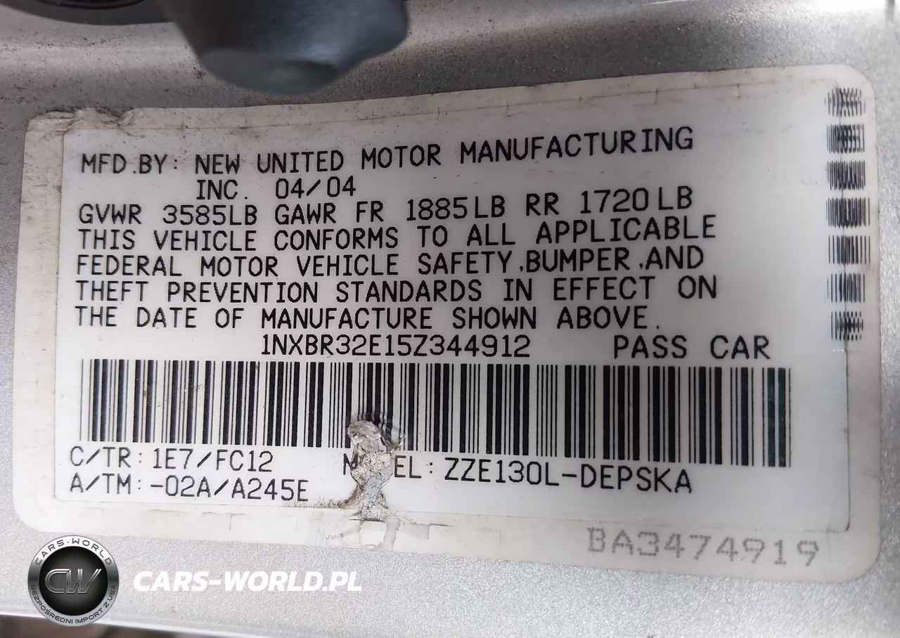 2005 Toyota Corolla S VIN:1NXBR32E15Z344912 - 9
