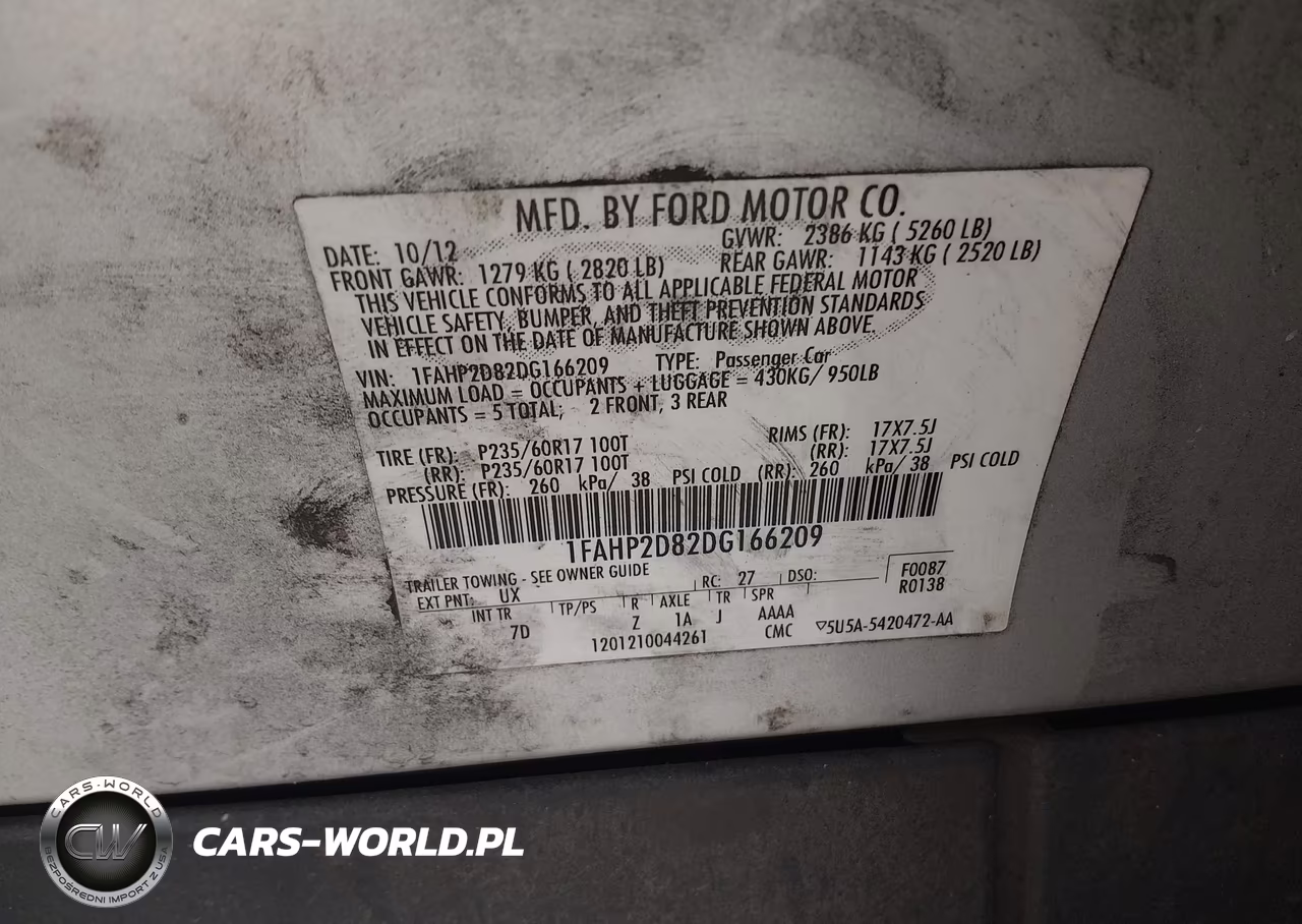 2013 Ford Taurus Se VIN:1FAHP2D82DG166209 - 9