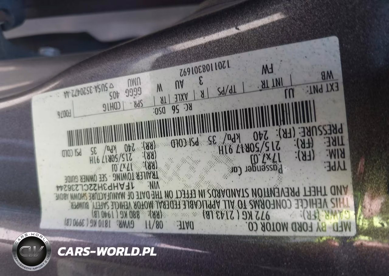 2012 Ford Focus Sel VIN:1FAHP3H22CL236244 - 9