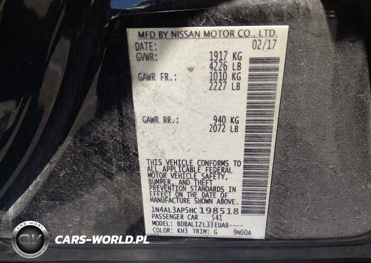 2017 Nissan Altima 2.5 Sv VIN:1N4AL3AP5HC198518 - 9