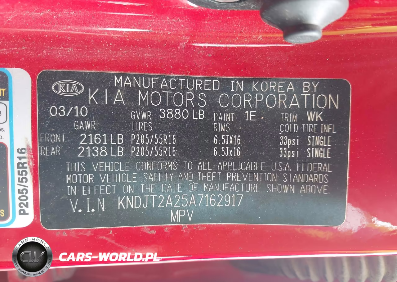 2010 Kia Soul + VIN:KNDJT2A25A7162917 - 9