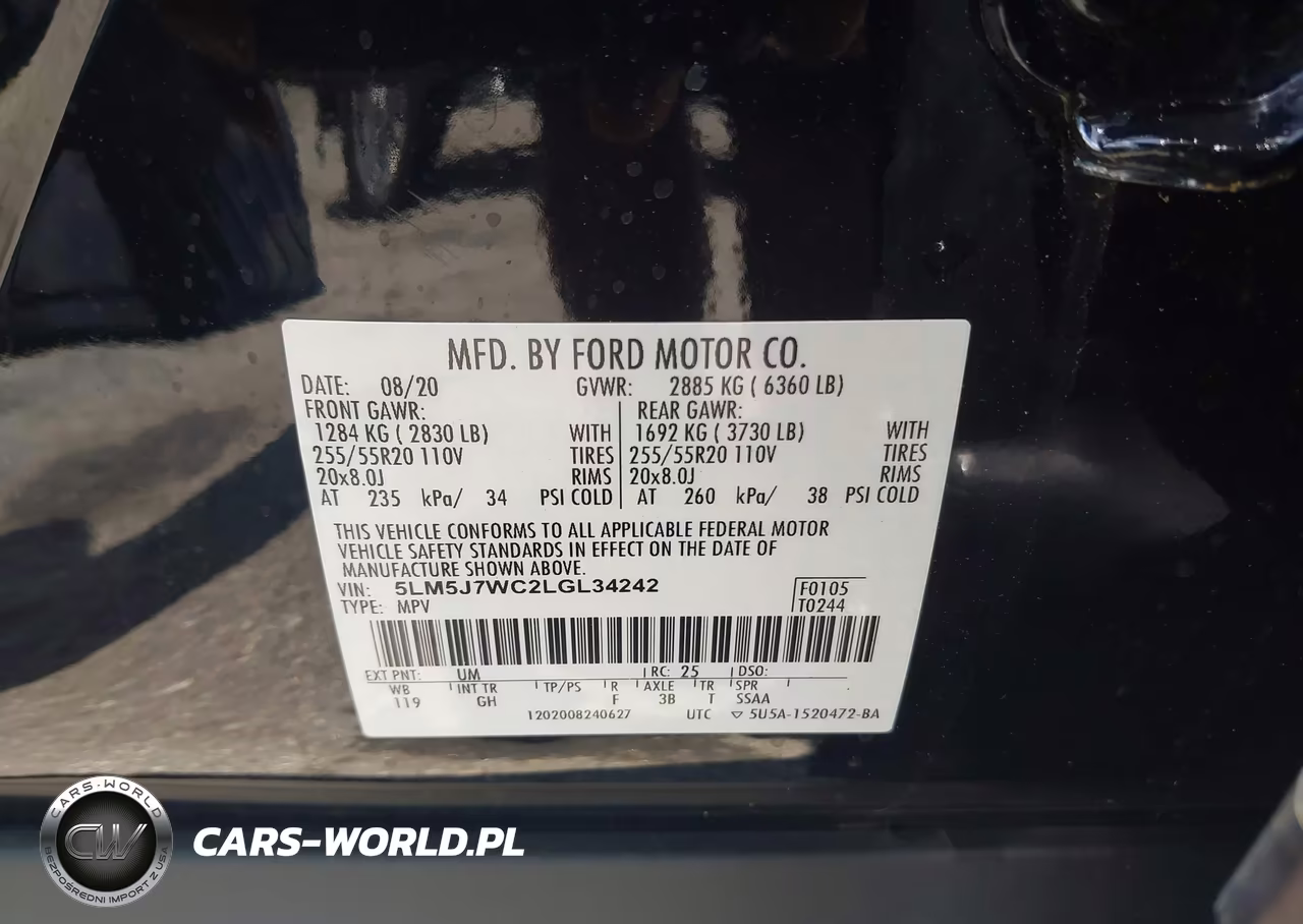2020 Lincoln Aviator Reserve VIN:5LM5J7WC2LGL34242 - 9