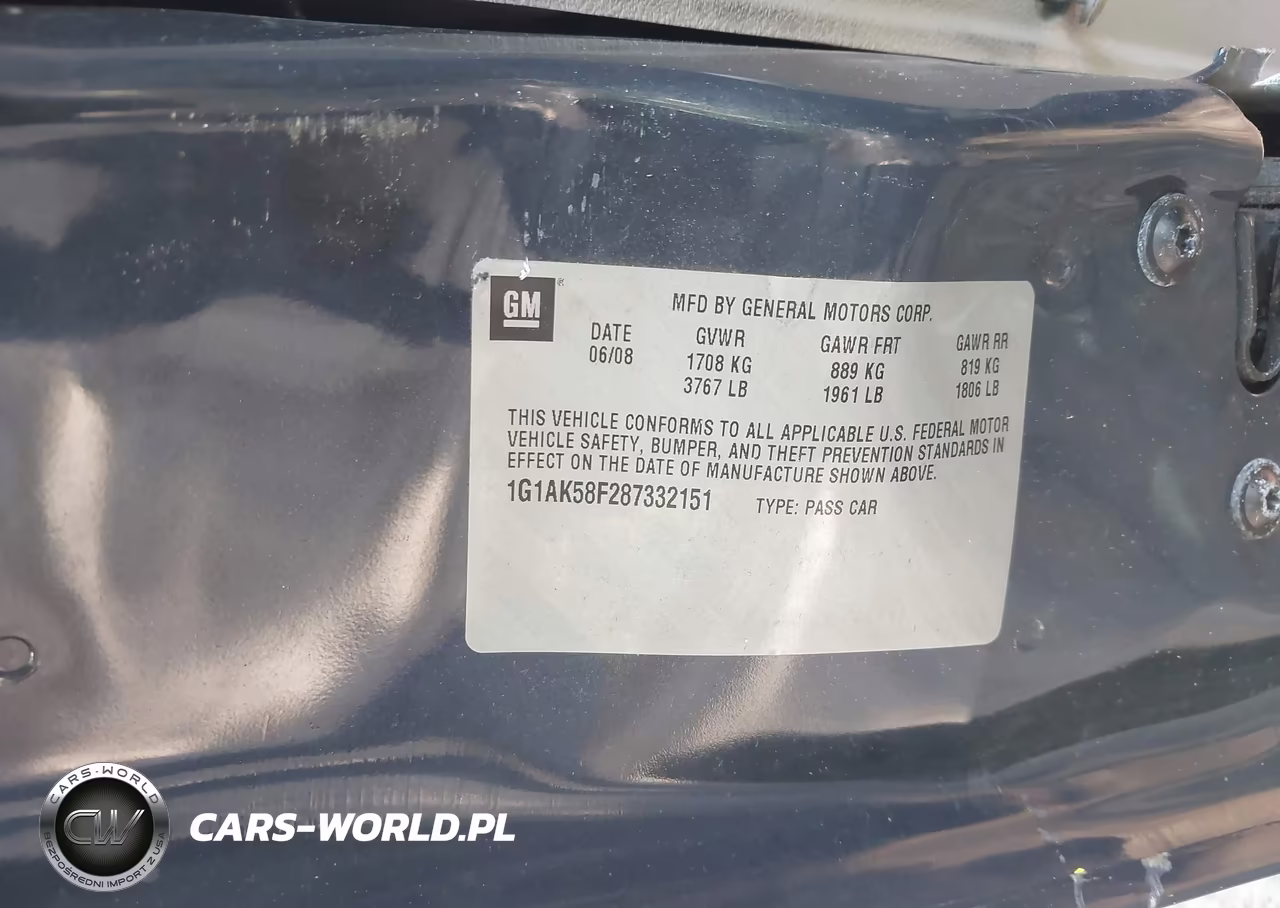 2008 Chevrolet Cobalt Ls VIN:1G1AK58F287332151 - 9