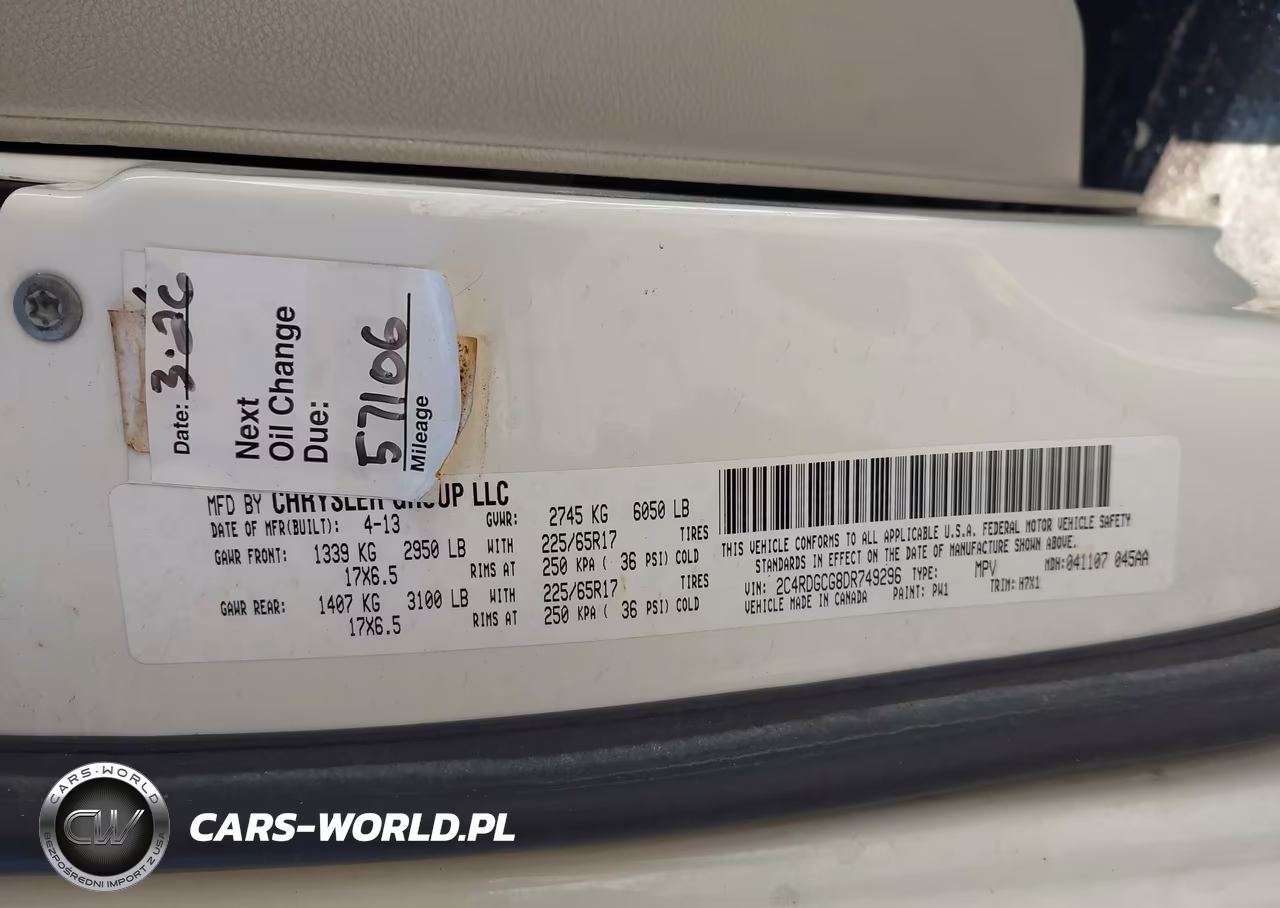 2013 Dodge Grand Caravan Sxt VIN:2C4RDGCG8DR749296 - 9