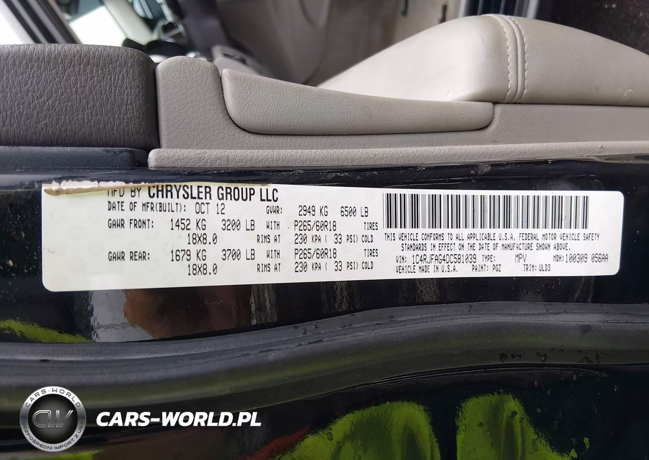 2013 Jeep Grand Cherokee Laredo VIN:1C4RJFAG4DC581039 - 9