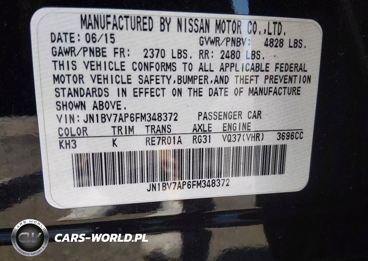 2015 Infiniti Q50 Sport VIN:JN1BV7AP6FM348372 - 9
