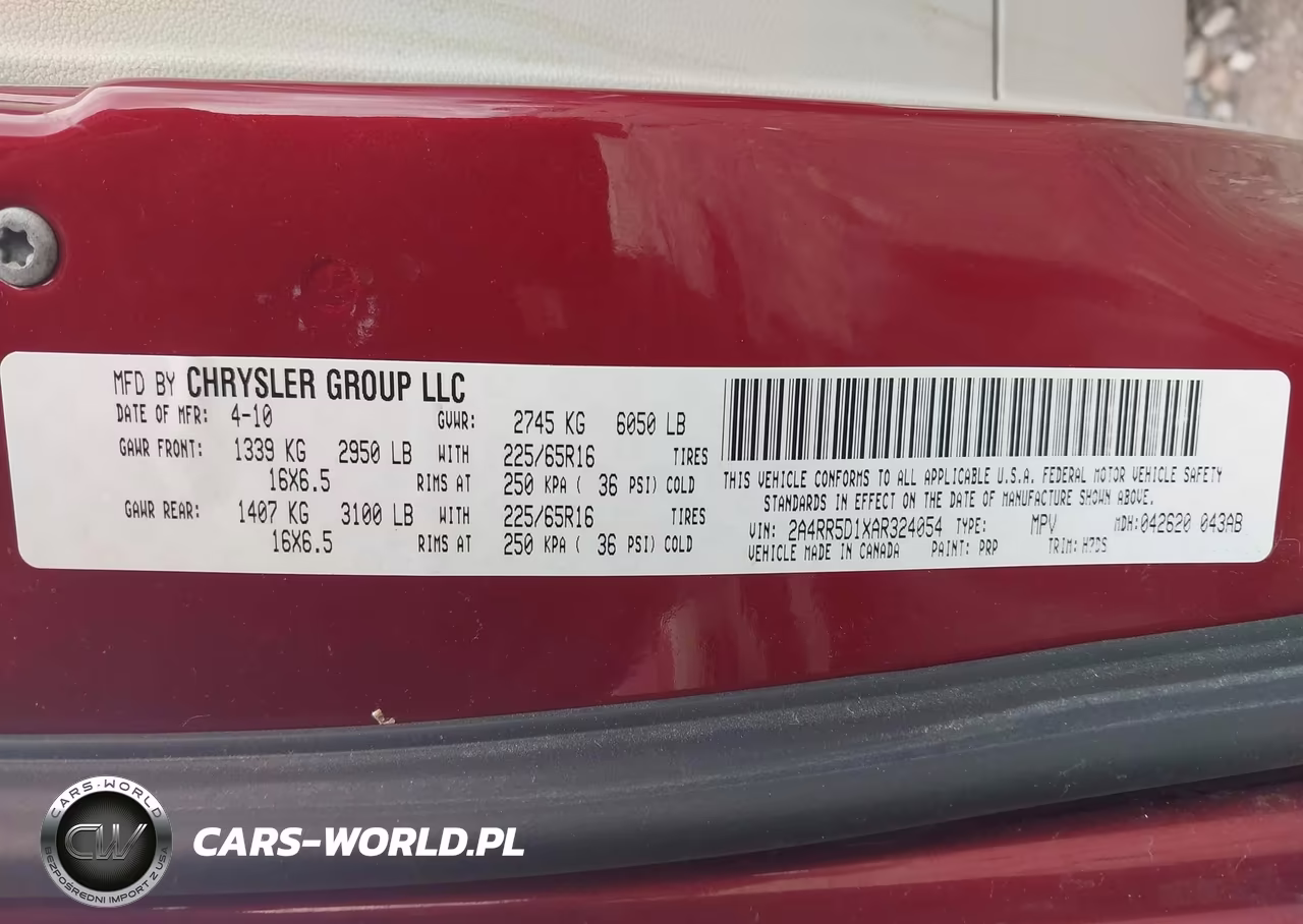 2010 Chrysler Town & Country Touring VIN:2A4RR5D1XAR324054 - 9