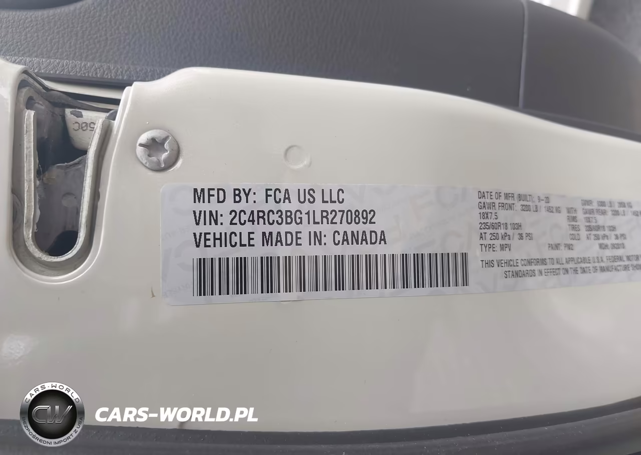 2020 Chrysler Pacifica Awd Launch Edition VIN:2C4RC3BG1LR270892 - 9