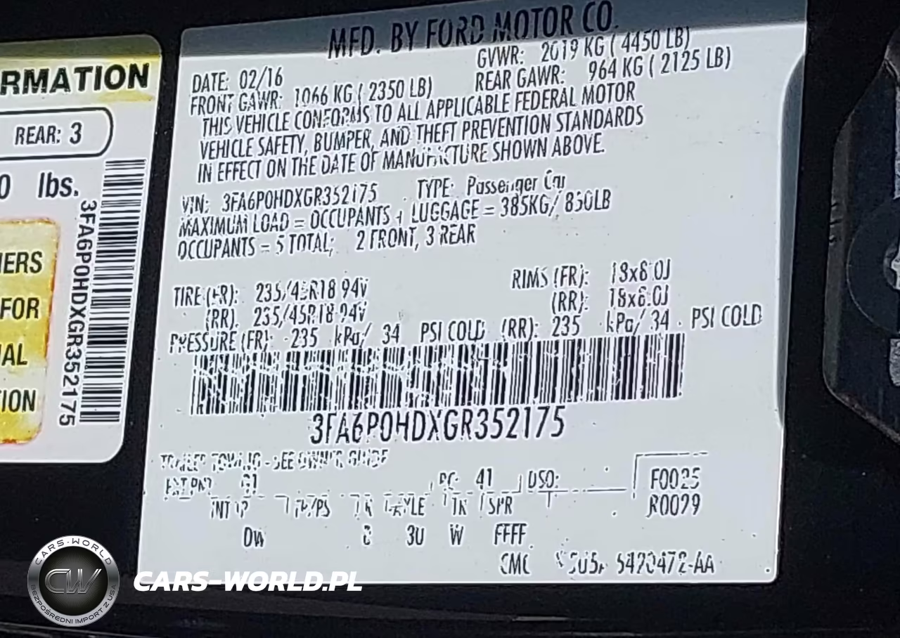 2016 Ford Fusion Se VIN:3FA6P0HDXGR352175 - 9