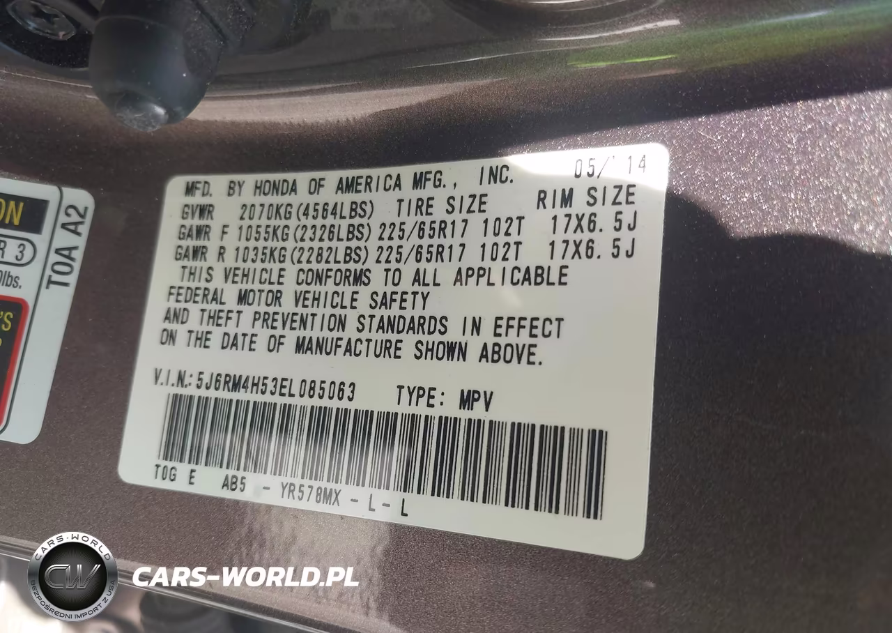 2014 Honda Cr-V Ex VIN:5J6RM4H53EL085063 - 9