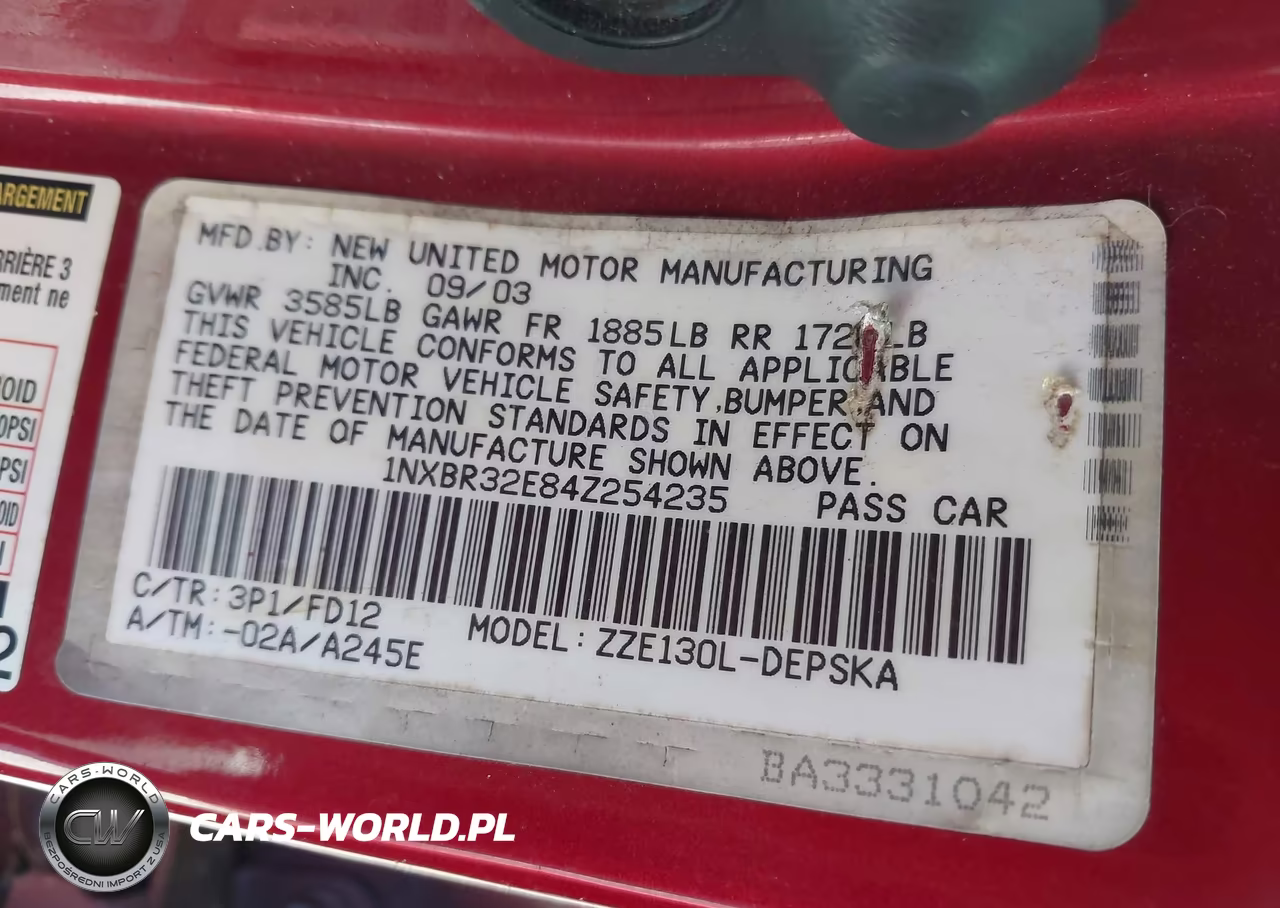 2004 Toyota Corolla S VIN:1NXBR32E84Z254235 - 9