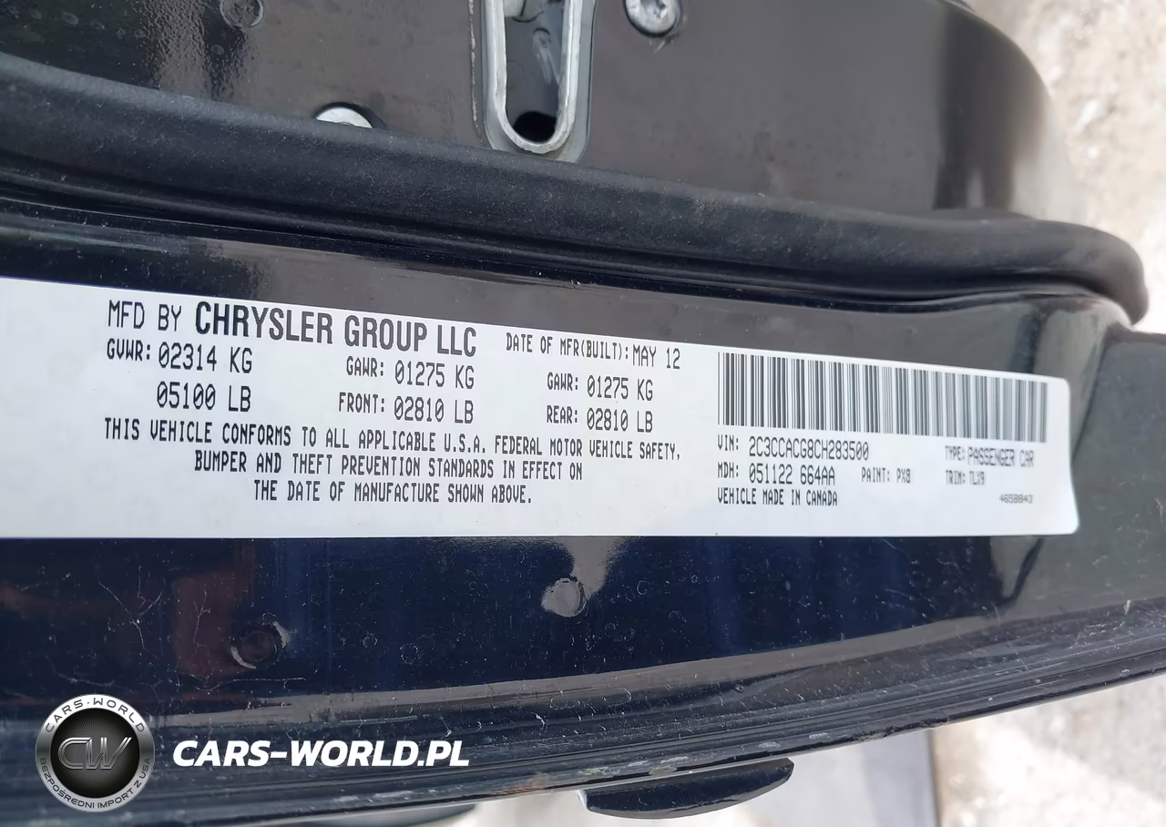 2012 Chrysler 300 Limited VIN:2C3CCACG8CH283500 - 9