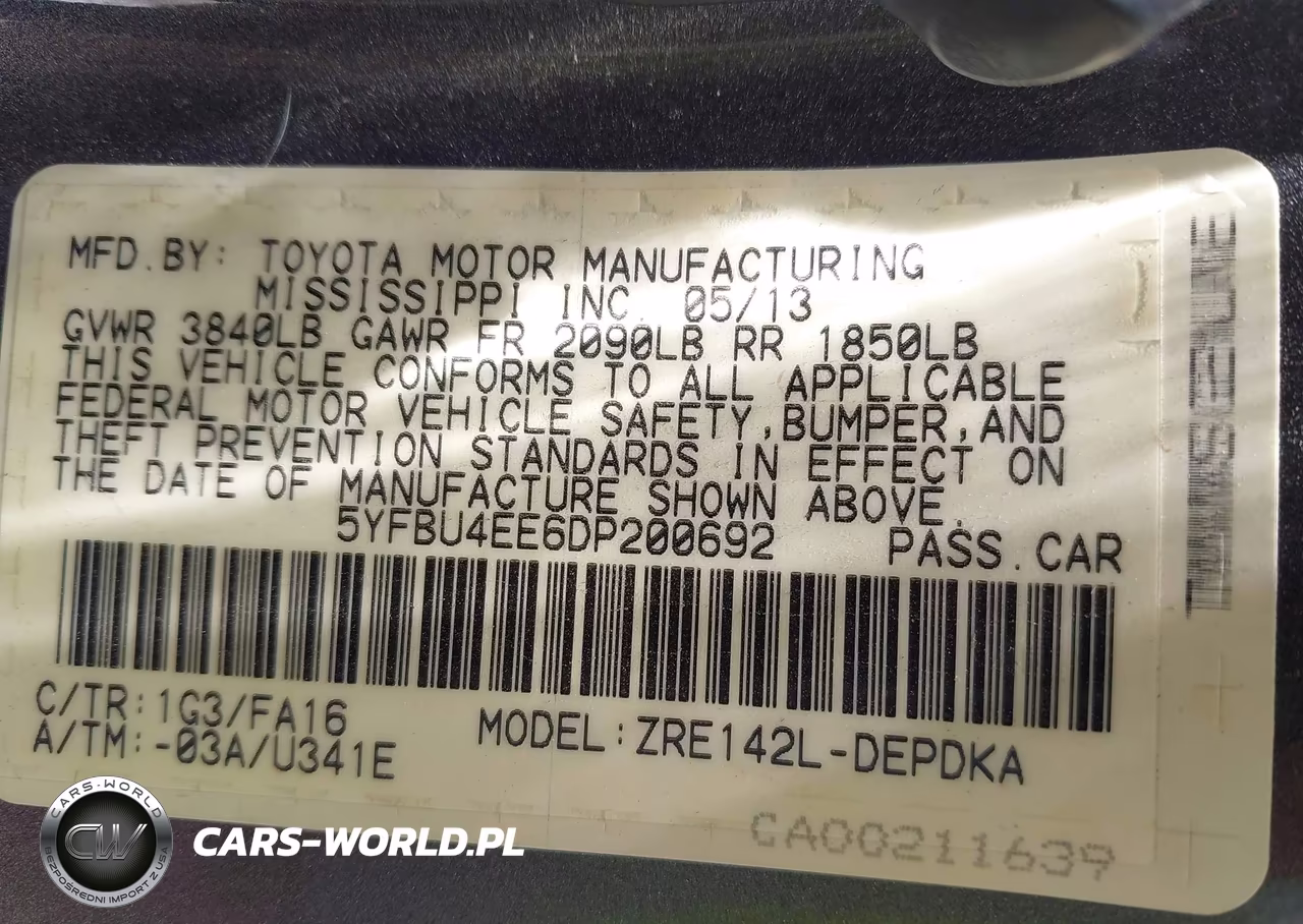 2013 Toyota Corolla L VIN:5YFBU4EE6DP200692 - 9