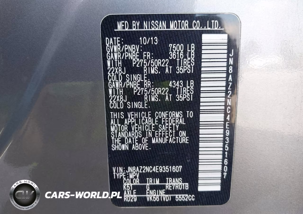 2014 Infiniti Qx80 VIN:JN8AZ2NC4E9351607 - 9