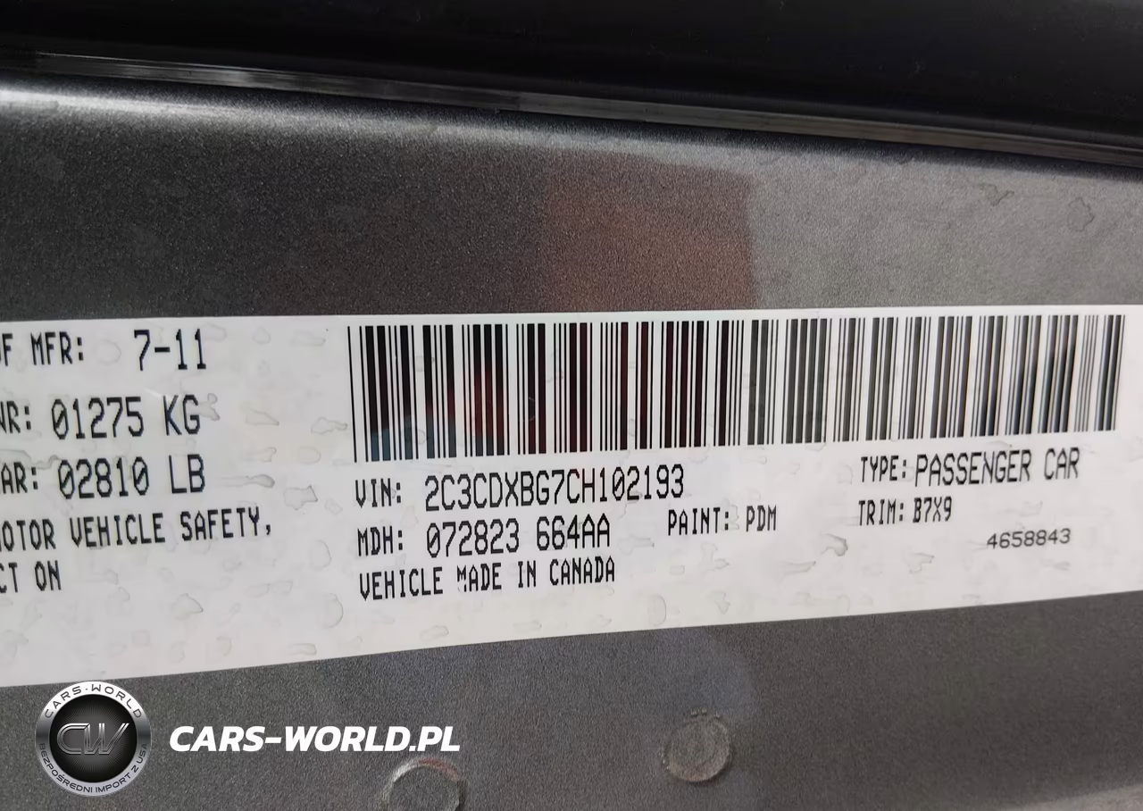 2012 Dodge Charger Se VIN:2C3CDXBG7CH102193 - 9