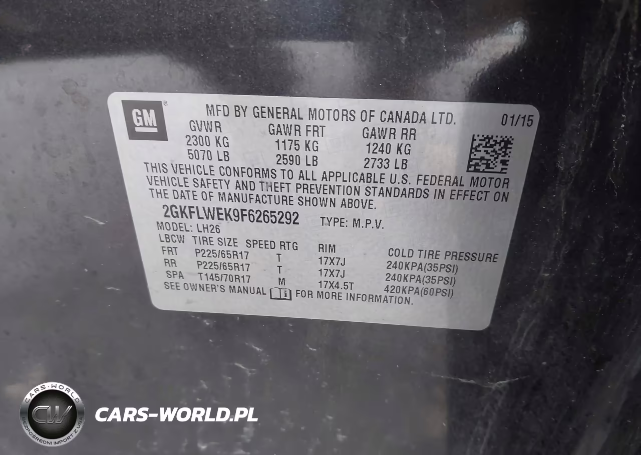 2015 GMC Terrain Sle-2 VIN:2GKFLWEK9F6265292 - 9