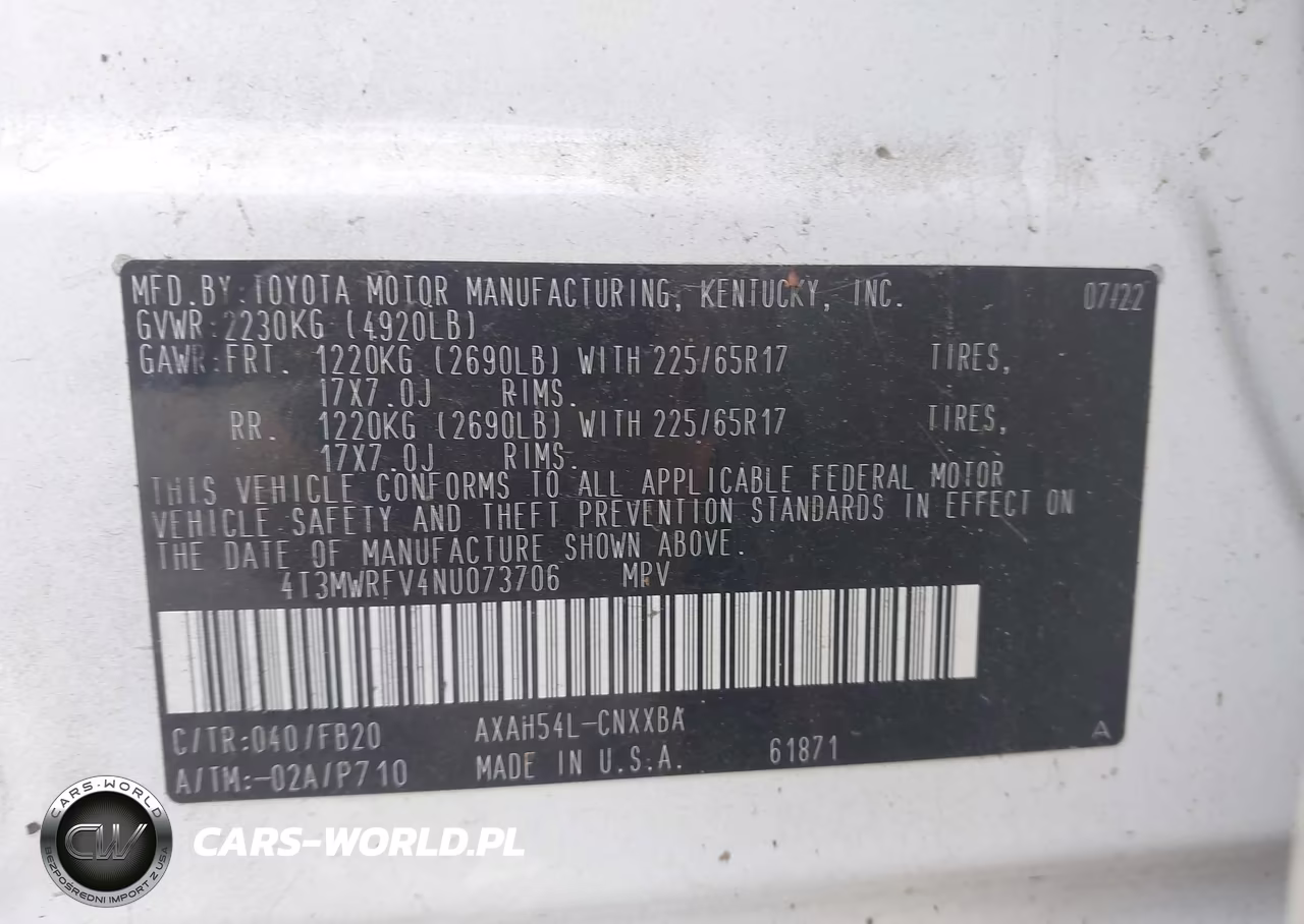 2022 Toyota Rav4 Hybrid Le VIN:4T3MWRFV4NU073706 - 9