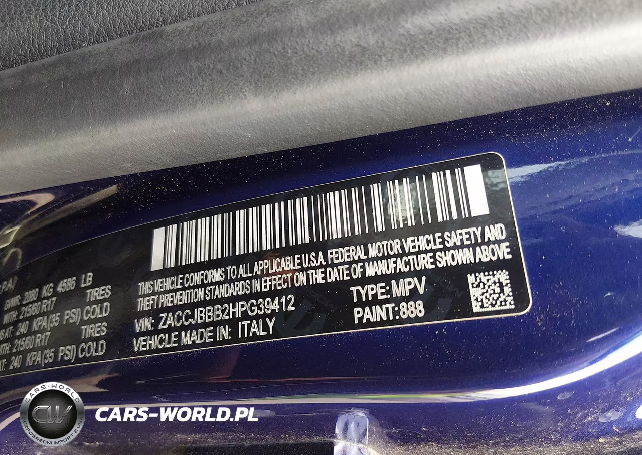 JEEP RENEGADE L VIN:ZACCJBBB2HPG39412 - 9