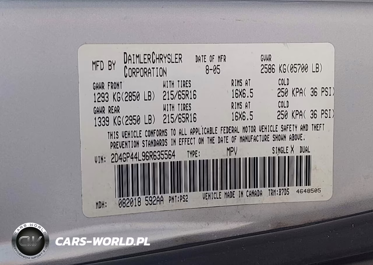 2006 Dodge Grand Caravan Sxt VIN:2D4GP44L96R635564 - 9