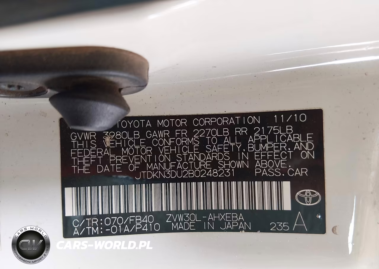 2011 Toyota Prius Two VIN:JTDKN3DU2B0248231 - 9