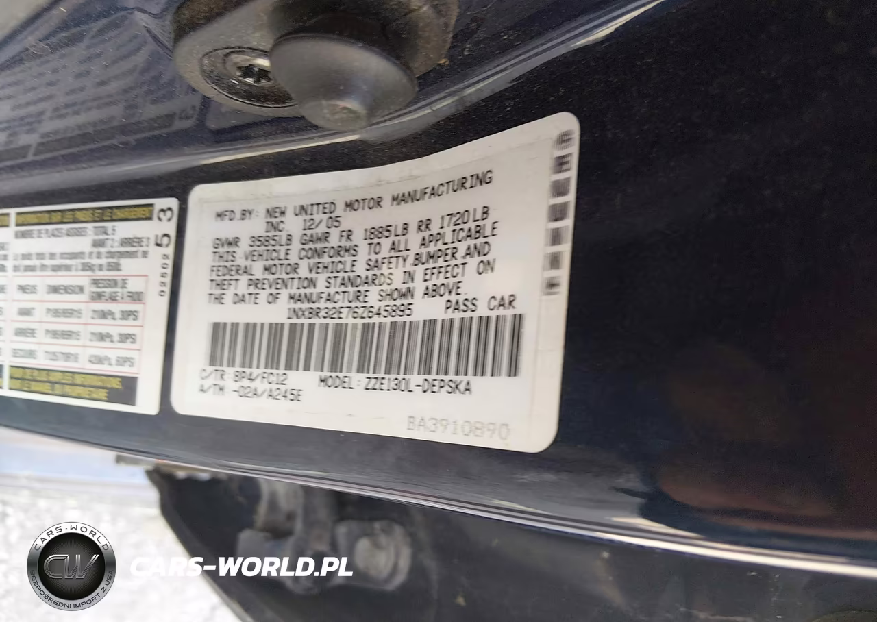 2006 Toyota Corolla S VIN:1NXBR32E76Z645895 - 9