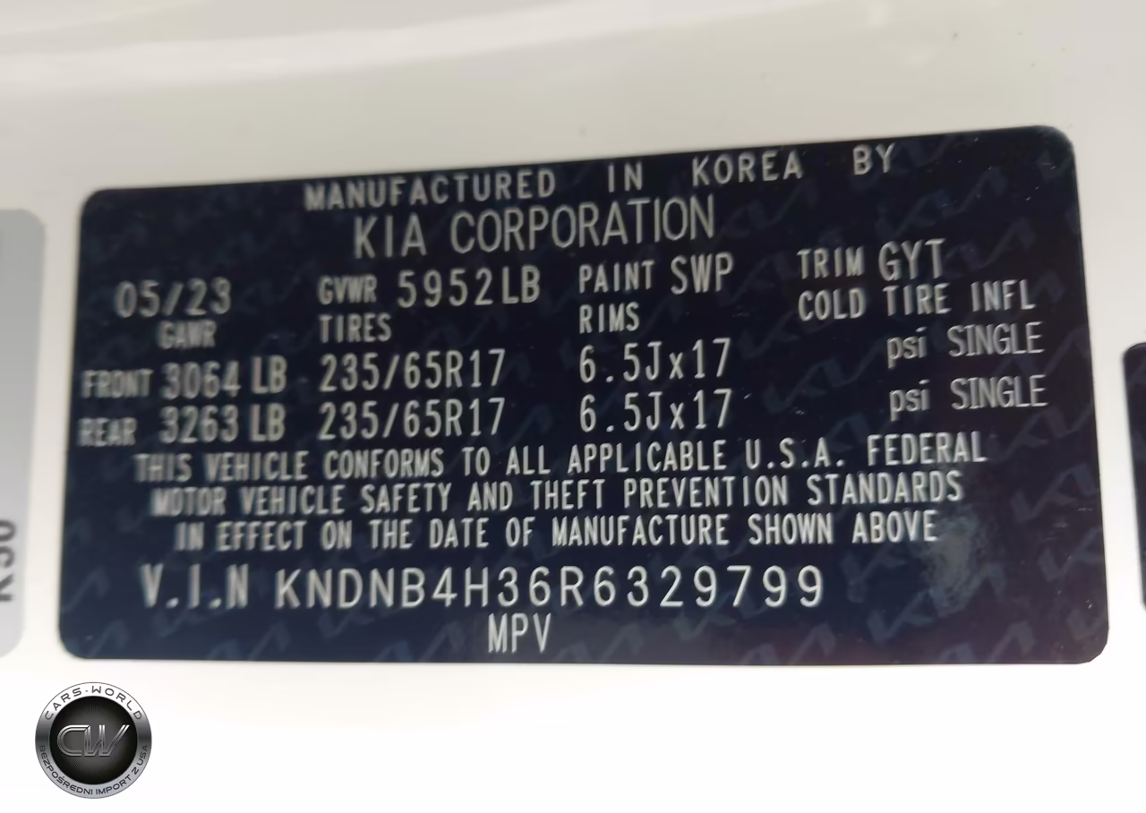 2024 Kia Carnival Mpv Lx Seat Package VIN:KNDNB4H36R6329799 - 9