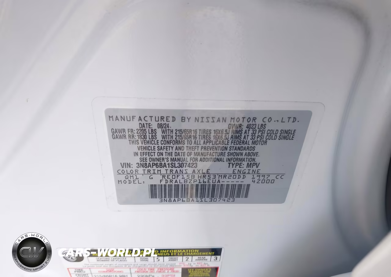 2025 Nissan Kicks S Fwd VIN:3N8AP6BA1SL307423 - 9