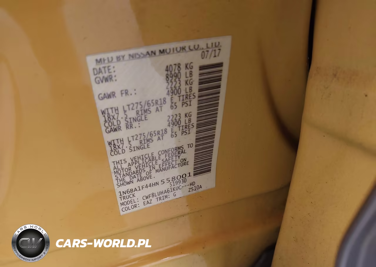 2017 Nissan Titan Xd Pro-4X Diesel VIN:1N6BA1F44HN558001 - 9