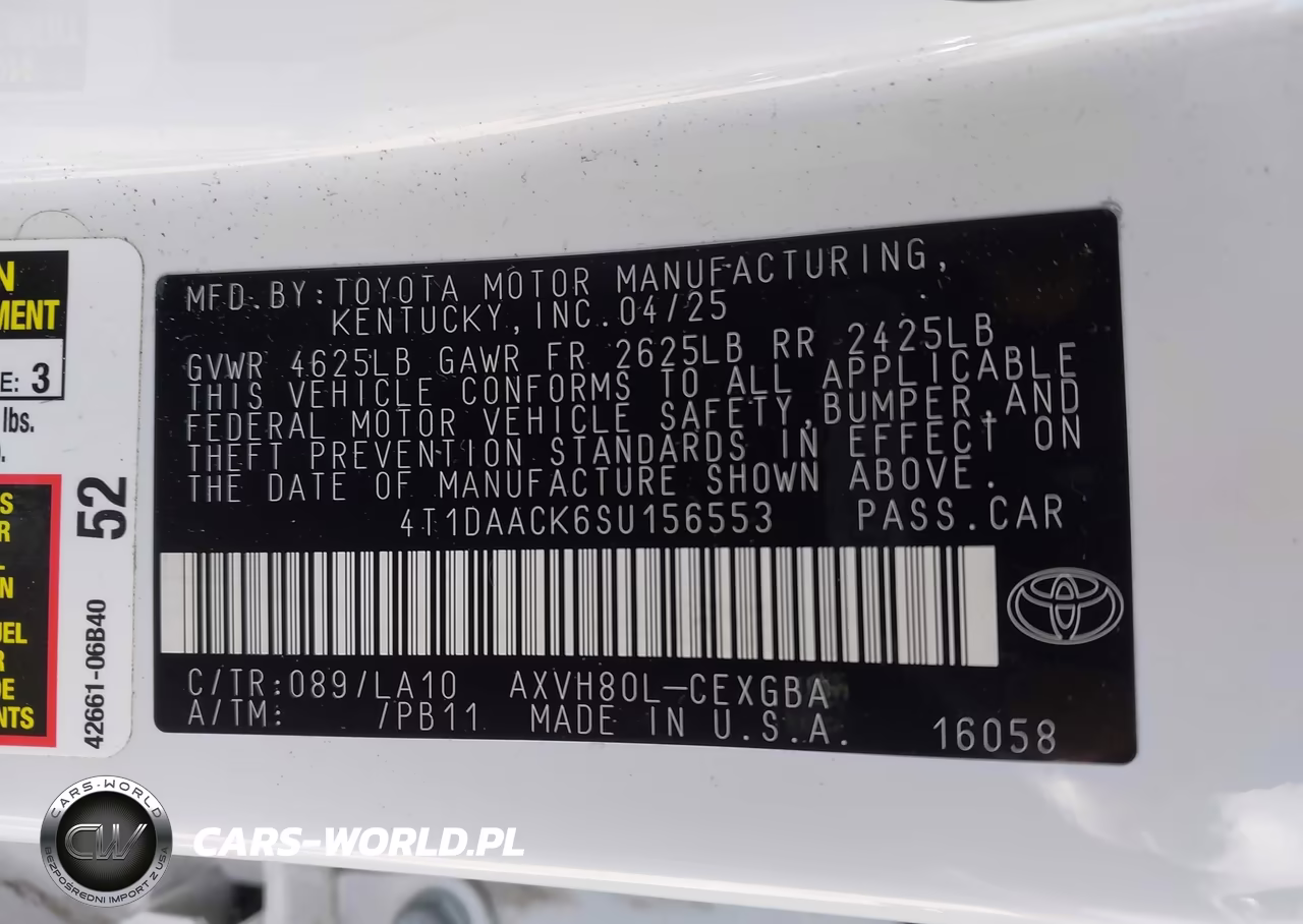 2025 Toyota Camry Xle VIN:4T1DAACK6SU156553 - 9